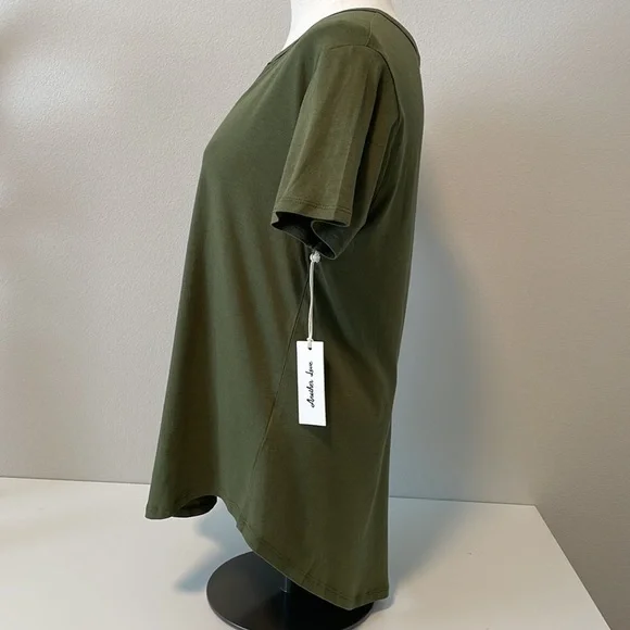 NWT Another Love short sleeve green tee - Picture 3 of 7